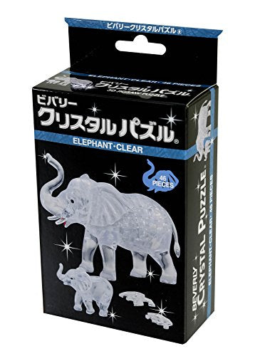 Beverly 3D Crystal Puzzle Elephant Clear 46 Pieces NEW from Japan_2