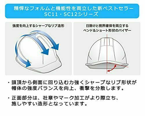 Midori Anzen Safety Hard Hat for Construction Helmet Black NEW from Japan_3