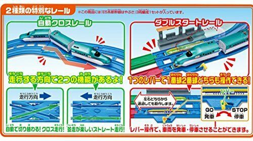 Takara Tomy Plarail Closs Lane! Series E5 Shinkansen 'Hayabusa' Basic Set NEW_2