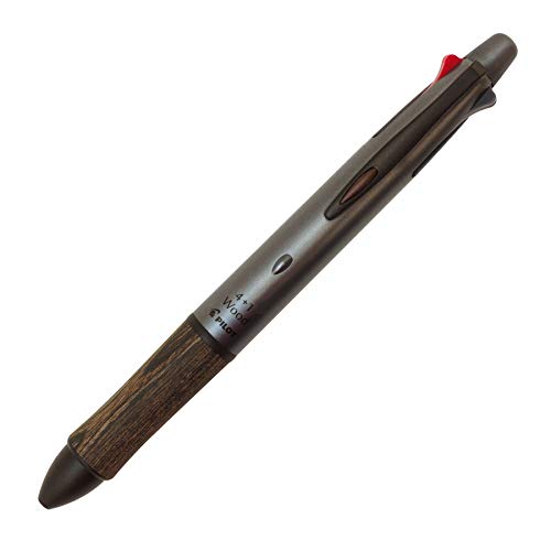 PILOT 4+1 WOOD 0.7mm 4-Color Ballpoint & Mechanical Pencil BKHFW-2SR-GY NEW_1