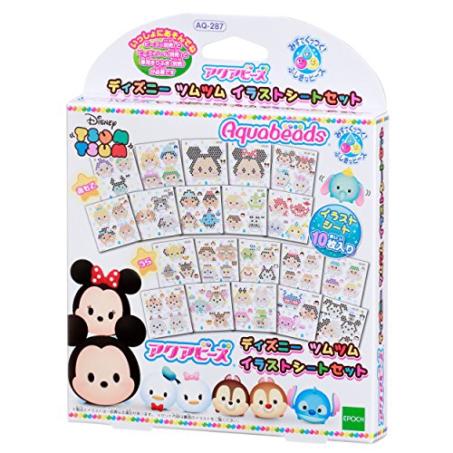 Aqua beads Disney Tsum Tsum illustrations sheet set (Sheet Only) NEW from Japan_1
