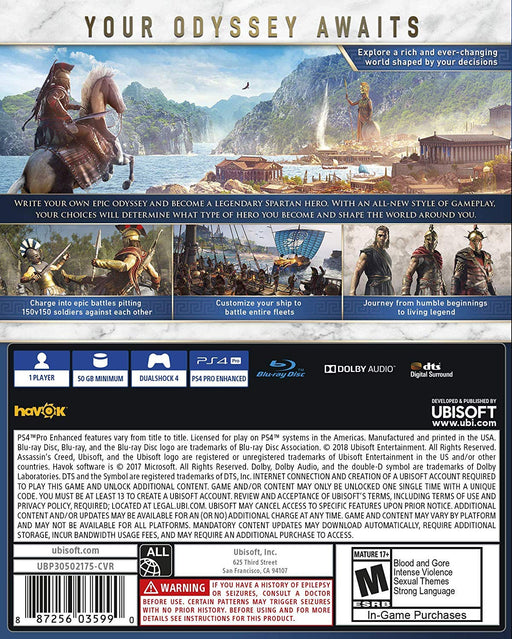 Assassin's Creed Odyssey (North America edition) PS4 Game Software UBP30512175_2