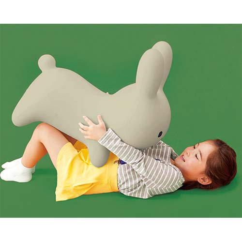 Ides 06506 Bruna Bon Bon Miffy Gray Soft Bounce Chair Bounce Riding Rabbit Toy_2