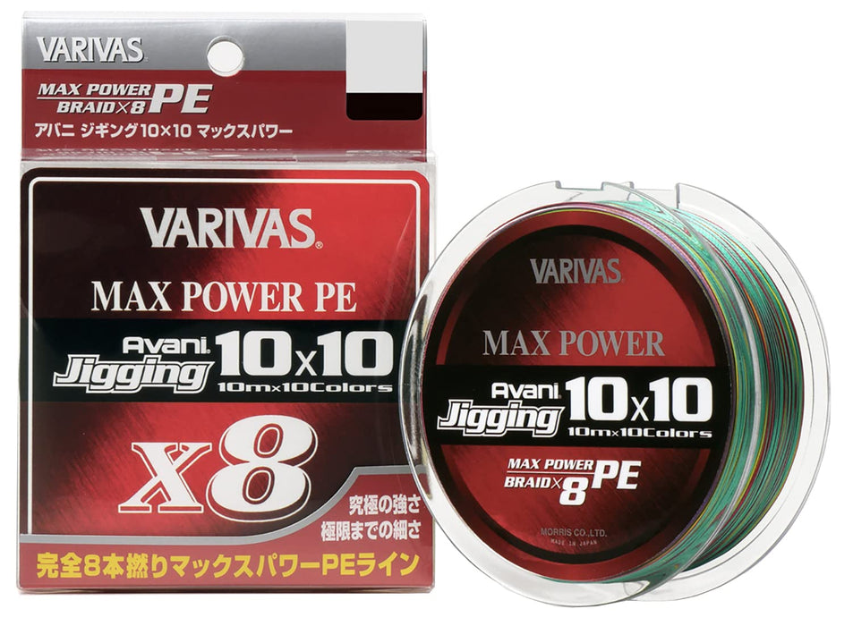 MORRIS VARIVAS Avani Jigging 10X10 Max Power PE X8 200m #0.6 14.5lb Multi Color_1