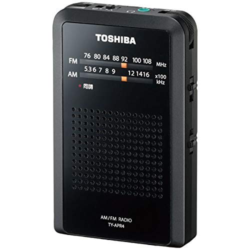 Toshiba TY-APR4-K Black FM AM 2-Band Digital Tuner Pocket Radio Battery Powered_1
