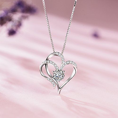 S. Whit Necklace Ladies Chain Silver 925 Eternal Love Open Heart_3