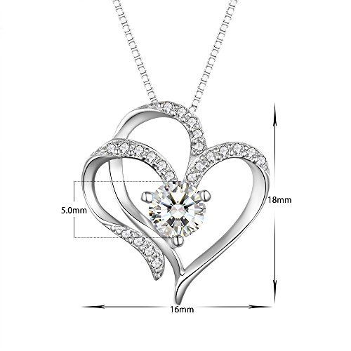 S. Whit Necklace Ladies Chain Silver 925 Eternal Love Open Heart_5