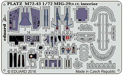 Platz 1/72 MiG-29 (9.13) FulcrumC Interior Plastic Model Kit NEW from Japan_1