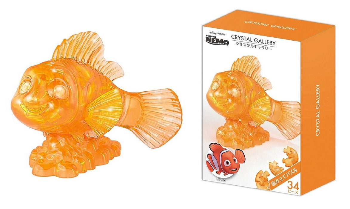 HANAYAMA 34 Piece Crystal Gallery Finding Nemo Plastic 3D Puzzle Clear Orange_1