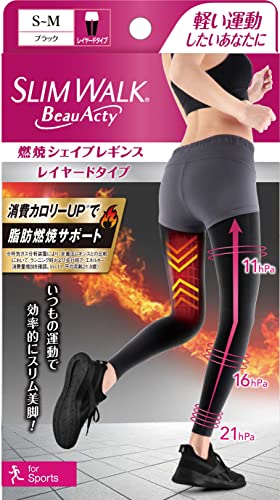 Pip SLIM WALK Beau-Acty Fat-burning Sports Leggings, S-M Size Made in Japan NEW_1