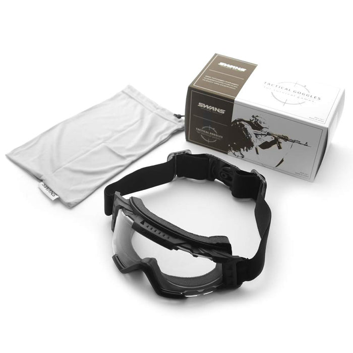 SWANS Tactical goggles SG-2280 Black color clear lens Polycarbonate LA143342 NEW_2