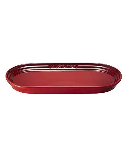 Le Creuset Long Slim dish plate for Variety food Cherry Red Compact stoneware_1