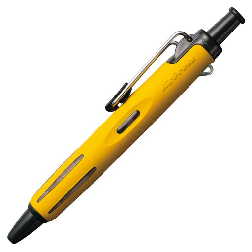 Tombow AirPress 0.7mm Ballpoint Pen BC-AP52 Yellow Body written facing upwards_1