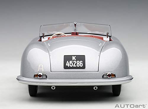 AUTOart 1948 Porsche 356 Number 1 Convertible Revised Edition Silver 1/18 Model_10
