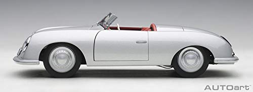 AUTOart 1948 Porsche 356 Number 1 Convertible Revised Edition Silver 1/18 Model_3