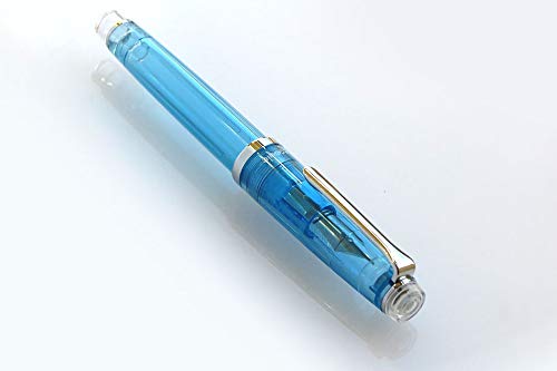 Sailor Lecoul Fountain Pen Limited Color Horizon Blue Medium Point Pmma Resin_2