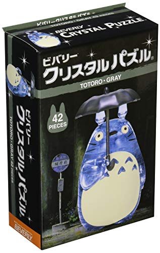 3D Crystal Puzzle Totoro Gray Ghibli 42 Piece NEW from Japan_1