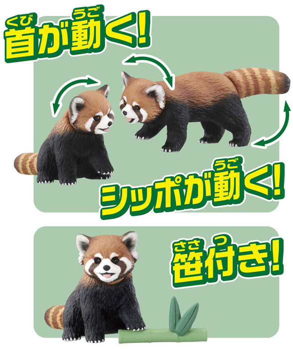 Takara Tomy Ania AS-35 Red panda Real Animal PVC Figure Set of 2 w/ Accessories_3
