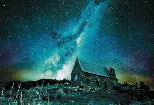 300pc Glow-in-the-Dark Jigsaw Puzzle Starry Sky in Tekapo, New Zealand ‎28-029_2