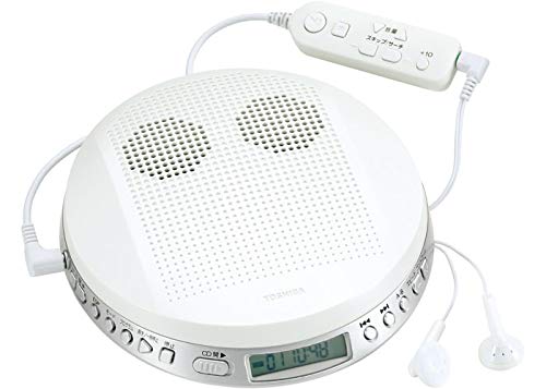 TOSHIBA TY-P2 Portable CD player Built-in speaker w/Remote controller White NEW_2