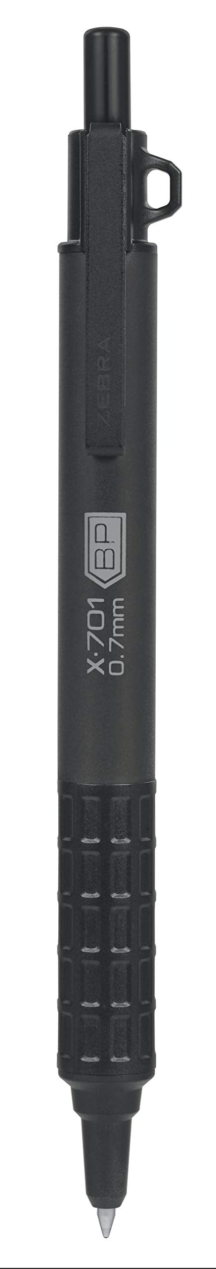 Zebra X-701 Tactical Ballpoint Pen w/ Extra Refill Fine Point 0.7mm Black 29811_2