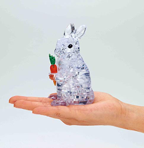 Beverly 3D Crystal Puzzle Rabbit Clear 43 Pieces NEW from Japan_4