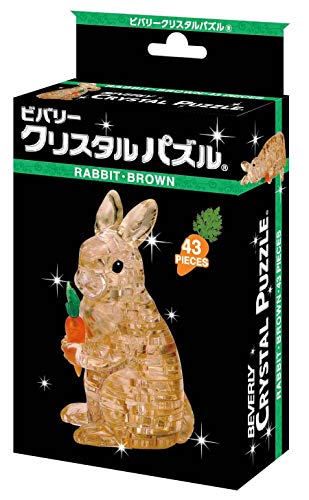 Beverly 3D Crystal Puzzle Rabbit Brown 43 Pieces 50234 NEW from Japan_2