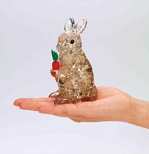 Beverly 3D Crystal Puzzle Rabbit Brown 43 Pieces 50234 NEW from Japan_4