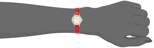 SEIKO ALBA Ingenu AHJK447 White Dial Women's Watch 2018 Model Red Leather NEW_2