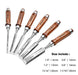 Japanese Style Nomi Chisel EZARC Black walnut Set of 6 Carpenter tool NEW_2