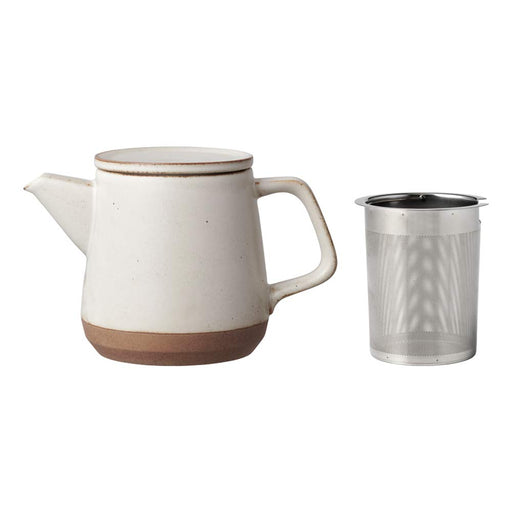 KINTO CLK-151 Tea Pot 500ml White 21885 stainless steel (strainer), porcelain_2