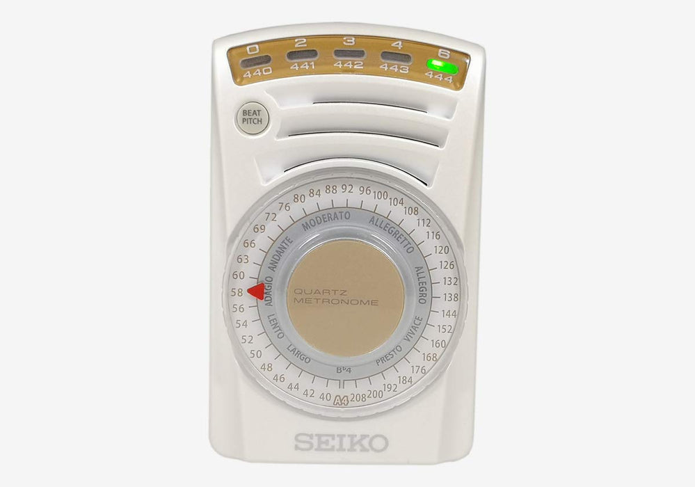 SEIKO Metronome Quartz White SQ60(W) Beat: 0, 2, 3, 4, 6 Tempo: 40 to 208 /min._3