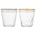 Toyo Sasaki Glass Tumbler Silver & Gold Benedille Pair Eterna G098-T266 set of 2_1