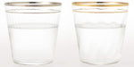 Toyo Sasaki Glass Tumbler Silver & Gold Benedille Pair Eterna G098-T266 set of 2_2