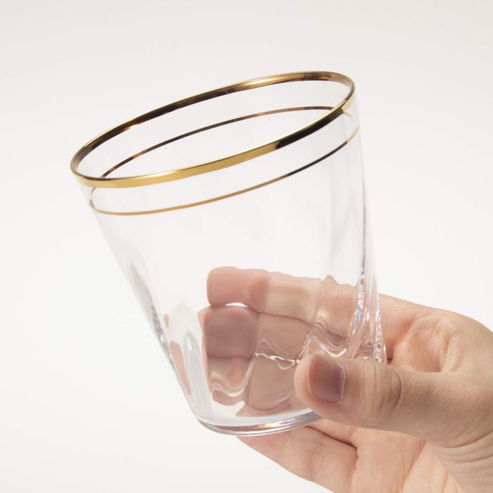 Toyo Sasaki Glass Tumbler Silver & Gold Benedille Pair Eterna G098-T266 set of 2_4