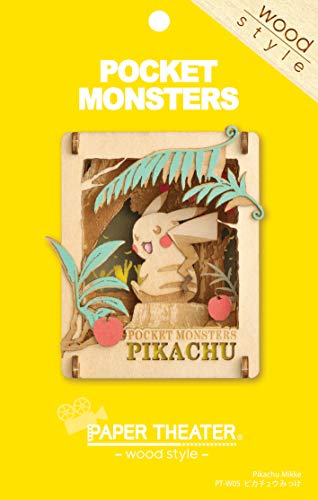 Pokemon PT-W05 Pikachu Mikke Paper Theater Wood style ENSKY NEW from Japan_1