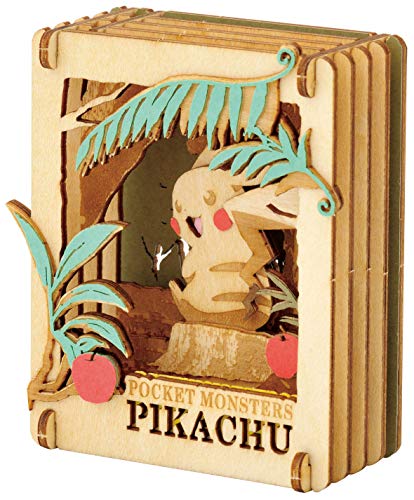 Pokemon PT-W05 Pikachu Mikke Paper Theater Wood style ENSKY NEW from Japan_4