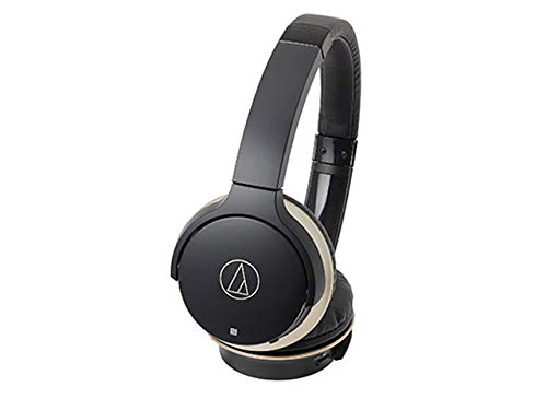 Audio-Technica Bluetooth Wireless Headphones ATH-AR3BT-BK Black Gold NEW_1