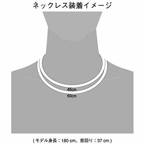 phiten Necklace RAKUWA Magnetic Titanium Necklace Metal Black 45cm NEW_3
