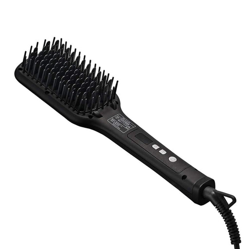 SALONIA straight heat brush Wide Black ceramic coating ‎SL-012BK AC100-240V NEW_1