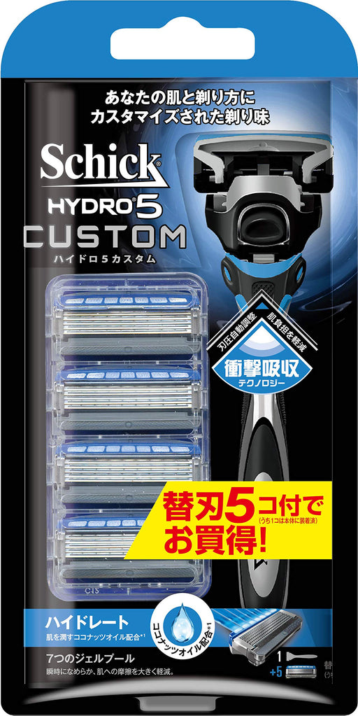 Schick 5-blade Hydro 5 custom hydrate body + 5 Blade Combo Pack for Men NEW_1