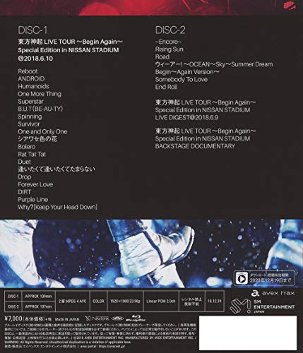 TVXQ LIVE TOUR Begin Again Special Edition in NISSAN STADIUM Blu-ray AVXK79529_2