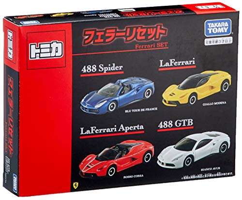TAKARA TOMY TOMICA FERRARI SET 488 GTB 488 SPIDER LaFerrari Aperata Model Car_2