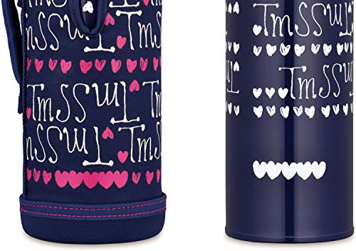 Thermos Water Bottle Vacuum Insulated 2-Way 0.8L/0.83L Navy Heart FHO-801WF NV-H_6