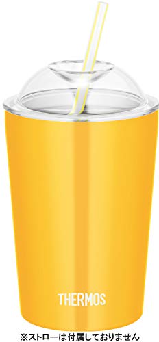 Thermos Cooling Straw Cup 300ml Orange JDJ-300 OR 8Wx13.5Hcm Stainless Steel NEW_2