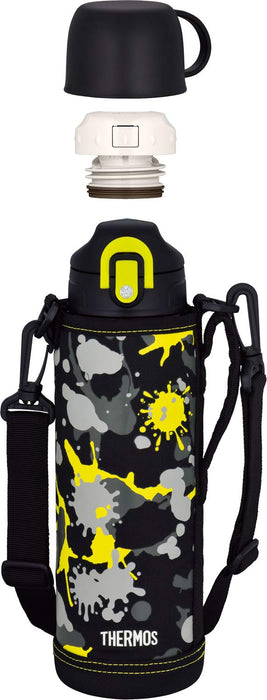 Thermos water bottle vacuum insulation 2-way black paint 1.0L FHO-1001WF BK-PT_1