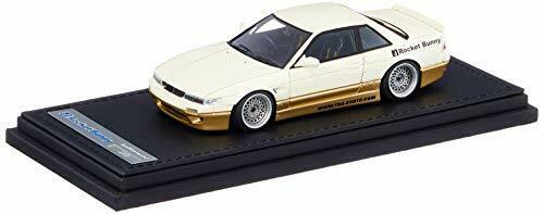 Ignition Model 1/43 Scale Rocket Bunny S13 V1 White / Gold (Diecast Car)_1