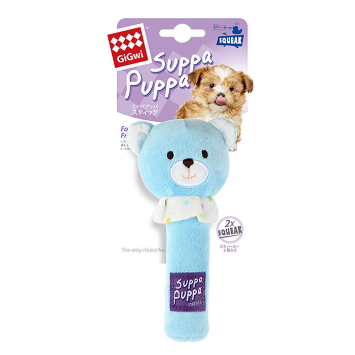 GiGwi Dog Toy Stuffed Dog Suppa Puppa Stick Bear blue H23xW10.5xD4.3cm GW8250_1