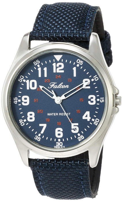 CITIZEN Q&Q QB38-315 Wrist Watch Analog Waterproof Leather Belt Men's Navy NEW_1