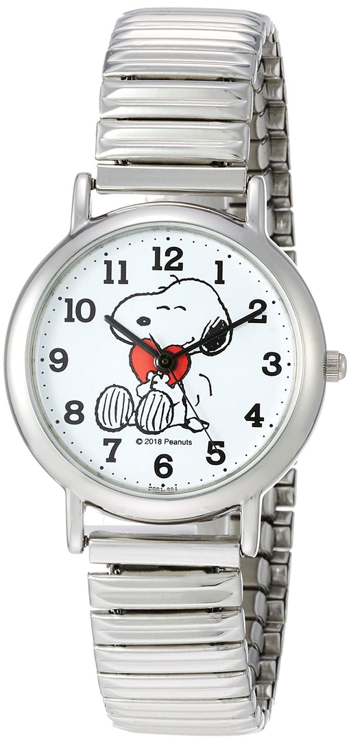 Citizen Q&Q P001-204 Watch Analog Snoopy Waterproof Metal Band Women's White NEW_1